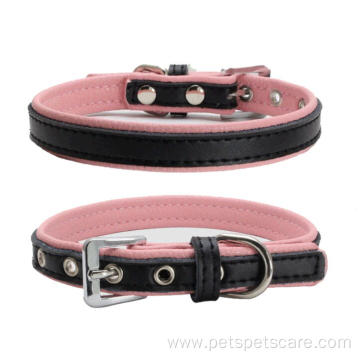 Double Layer Padded Innovative Soft Leather Dog Collar